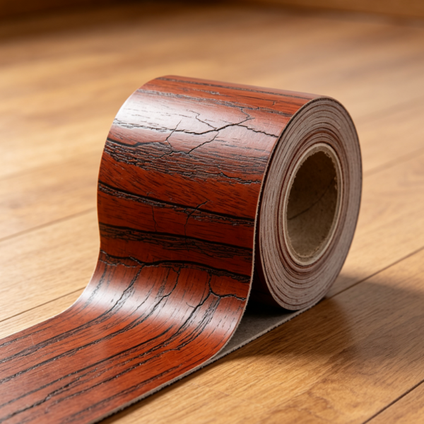 Brown Self-Adhesive Wood Grain Waist Line Border