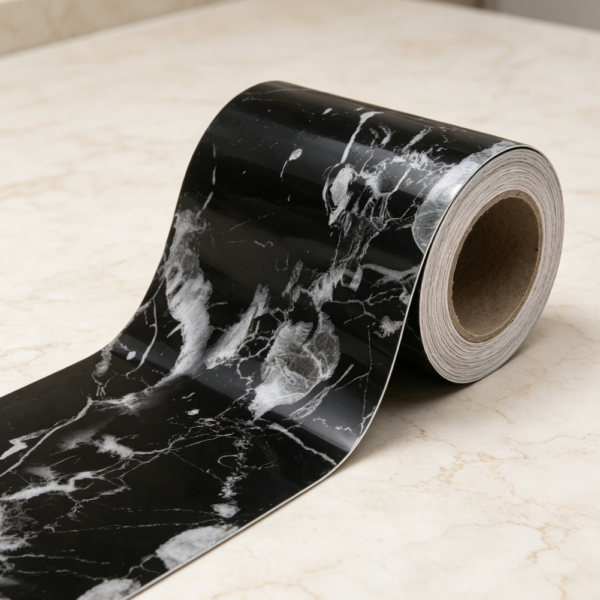 Black White Wood Grain PVC Self-Adhesive Frame Sticker