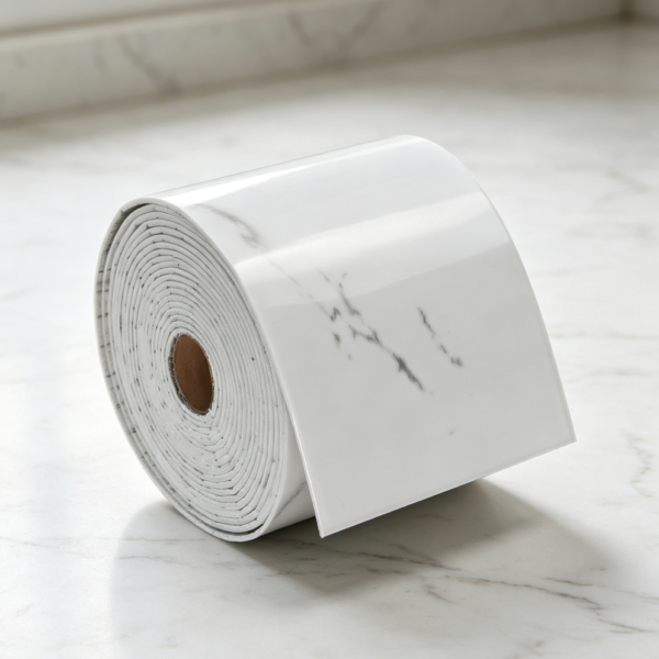 White Gray Marble Removable Peel and Stick Wall Border