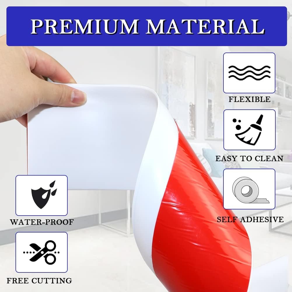 White Self-Adhesive Flexible Vinyl Baseboard - Image 2