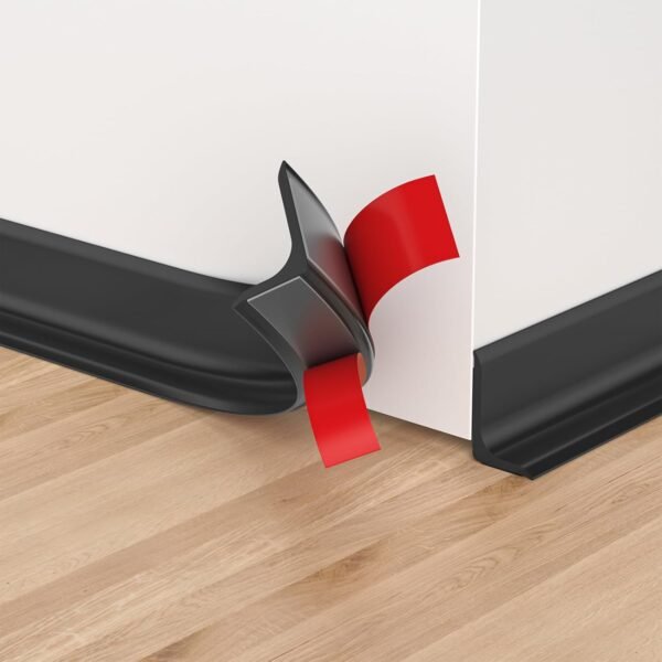 Black Peel and Stick Vinyl Corner Molding