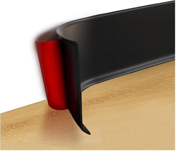 Black Vinyl Peel and Stick Wall Baseboard Trim