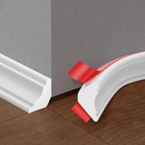 White Self-Adhesive Quarter Round TPE Trim