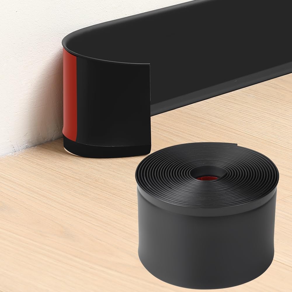 Black Self-Adhesive Flexible Vinyl Wall Base