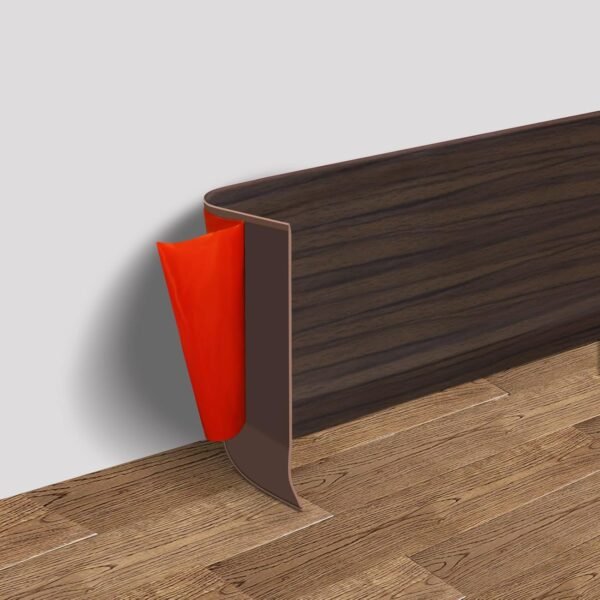 Brown Wood Grain Self-Adhesive Vinyl Wall Base