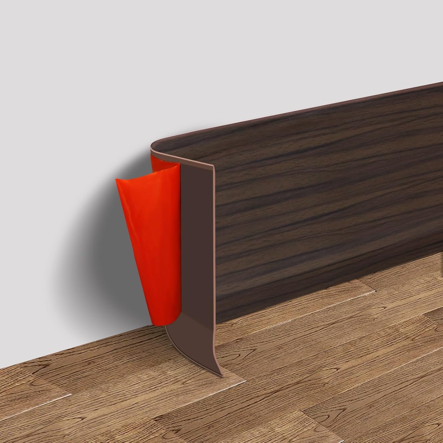 Brown Wood Grain Self-Adhesive Vinyl Wall Base