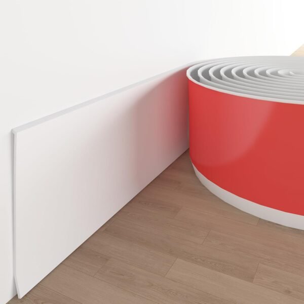White Peel and Stick Flexible Vinyl Wall Base